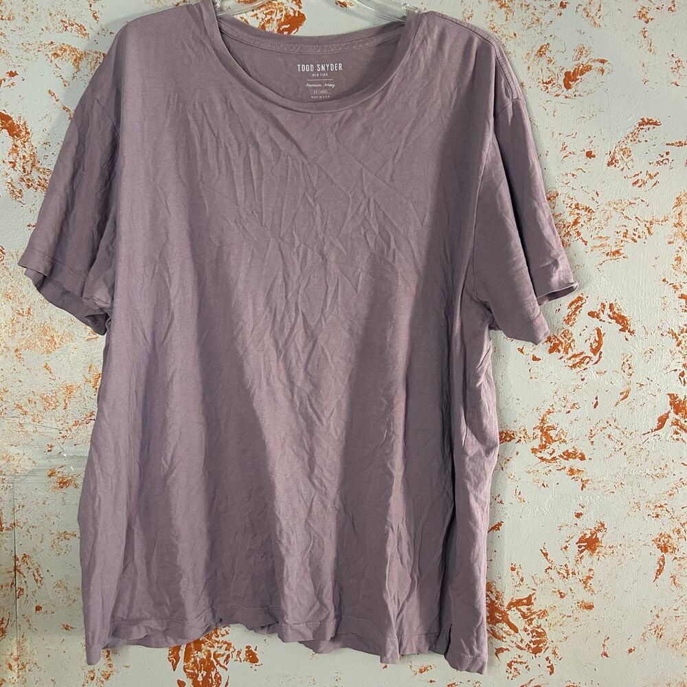 Todd Snyder Short Sleeve T-Shirt Purple Crew Neck Premium Jersey Mens’ Size XXL